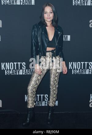 BUENA PARK, Orange County, CA, USA - 29. SEPTEMBER: Kelli Berglund bei Knott's Scary Farm und Instagram der Berühmtheit Nacht 2017 in Knott's Berry Farm am 29. September stattfand, 2017 in Fullerton, Orange County, Kalifornien, USA. (Foto von David Acosta/Image Press Agency) Stockfoto