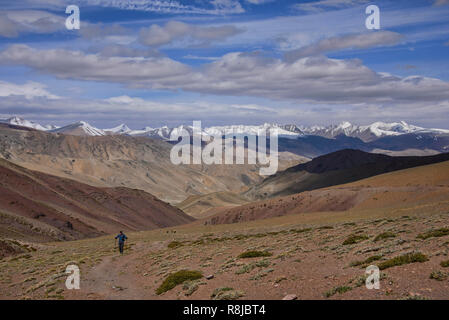 Ansicht der Ladakh während Trekking Tso Moriri, Ladakh, Indien Stockfoto