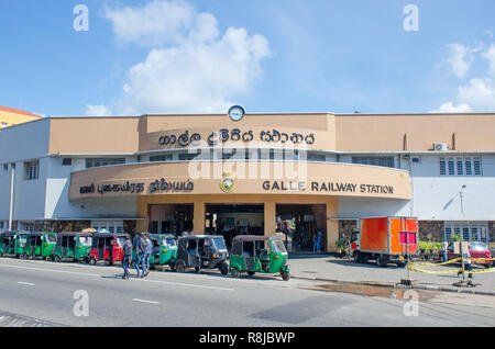 Der Bahnhof von Galle in Sri Lanka Stockfoto