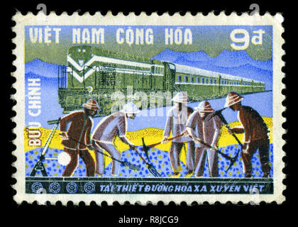 Briefmarke aus Süd Vietnam ausgestellt in 1968 Stockfoto