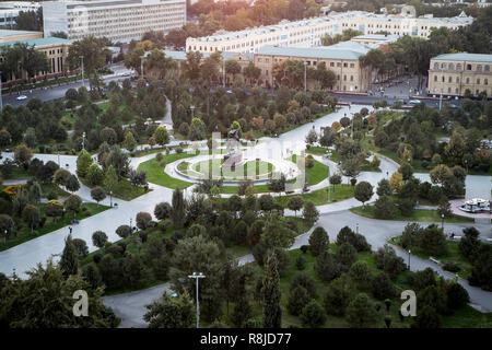 Amir Timur Platz mit Amir Timur Statue, Taschkent, Usbekistan Stockfoto