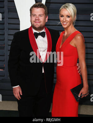 BEVERLY HILLS, Los Angeles, CA, USA - 26. Februar: James Corden, Julia Carey kommt an der 2017 Vanity Fair Oscar Party im Wallis Annenberg Center für Darstellende Künste am 26. Februar 2017 in Beverly Hills, Los Angeles, Kalifornien, USA. (Foto von Xavier Collin/Image Press Agency) Stockfoto