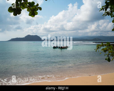 Die kleine Insel Rolas Blick nach Norden in den Süden von São Tomé Island Stockfoto