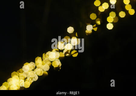 Schöne Weihnachten gold bokeh Hintergrund mit leeren Kopie Raum Stockfoto