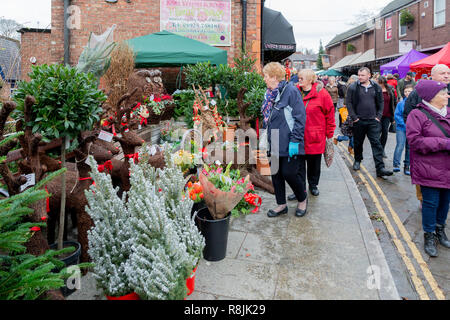 Samstag, 08 Dezember 2018-T er jährliche Lymm Dickensian Festival in Warrington, Cheshire, England, UK. Stockfoto