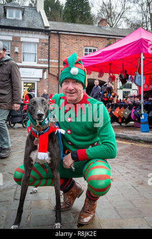 Samstag, 08 Dezember 2018-T er jährliche Lymm Dickensian Festival in Warrington, Cheshire, England, UK. Stockfoto