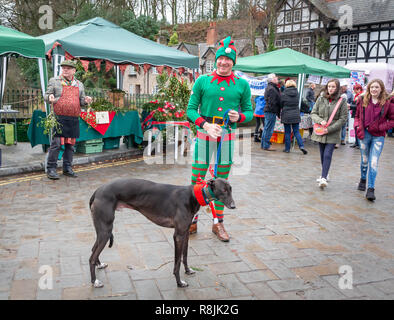 Samstag, 08 Dezember 2018-T er jährliche Lymm Dickensian Festival in Warrington, Cheshire, England, UK. Stockfoto