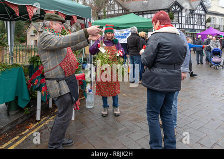 Samstag, 08 Dezember 2018-T er jährliche Lymm Dickensian Festival in Warrington, Cheshire, England, UK. Stockfoto