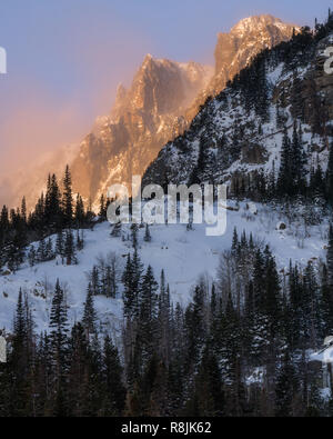 Von entlang der Bear Lake Trail im Rocky Mountain National Park. Estes Park, Colorado. Stockfoto