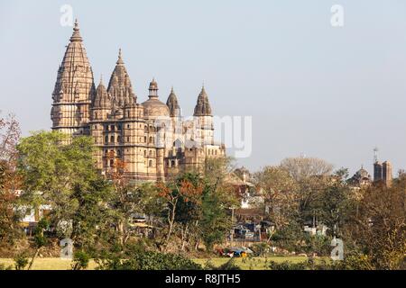 Indien, Madhya Pradesh, Orchha, Chaturbhuj Tempel Stockfoto