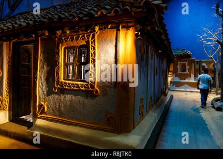 Indien, Madhya Pradesh, Bhopal, Tribal Museum, Haus der Gond Stamm Stockfoto