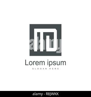 Initial MD Logo template Design. Minimalistische schreiben Logo vektor design Stock Vektor