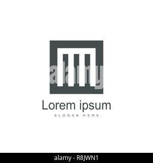 Initial MM Logo template Design. Minimalistische schreiben Logo vektor design Stock Vektor