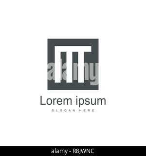 Initial MT Logo template Design. Minimalistische schreiben Logo vektor design Stock Vektor