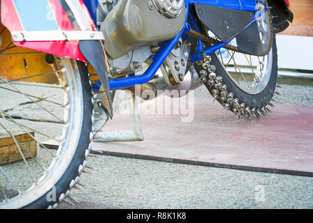 Motorrad ährentragend Räder für Speedway Stockfoto