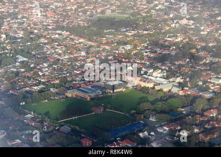 Luftaufnahme von Sydney Newington College Stockfoto