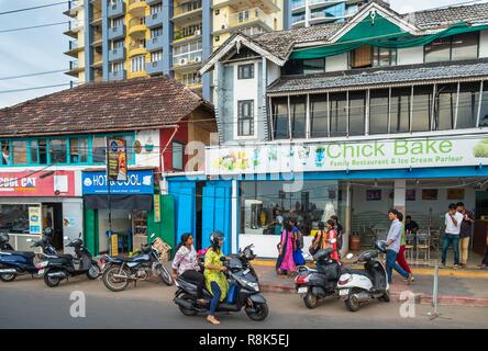 Indien, Bundesstaat Kerala, Kozhikode oder Calicut, Beach Road entlang Kozhikode Strand Stockfoto