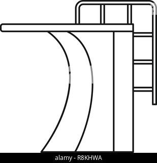 Sprungbrett Pool - Symbol. Übersicht Sprungbrett pool Vektor Symbol für Web Design auf weißem Hintergrund Stock Vektor