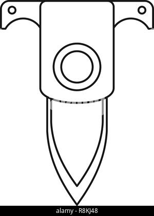 Tauchen Messer Symbol. Übersicht tauchen Messer vektor Symbol für Web Design auf weißem Hintergrund Stock Vektor