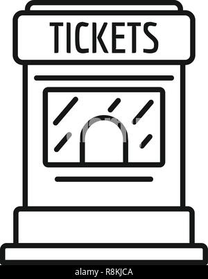 Ticket Kiosk Symbol. Übersicht Ticket Kiosk vektor Symbol für Web Design auf weißem Hintergrund Stock Vektor