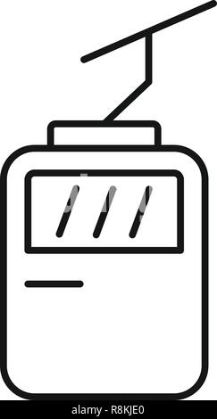 Seilbahn Symbol. Umrisse Seilbahn vektor Symbol für Web Design auf weißem Hintergrund Stock Vektor