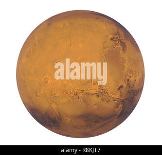 Planet Mars isoliert Stockfoto