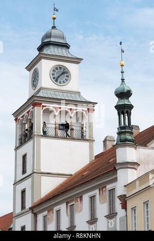 Tschechische Republik, Südböhmen, Trebon, Campanile Stockfoto