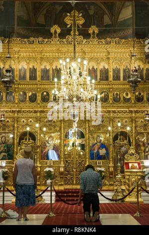 Rumänien, Muntenia, Bukarest, der Rumänischen Orthodoxen Patriarchale Kathedrale auch als Metropolitan Kirche aus dem 17. Jahrhundert bekannt Stockfoto