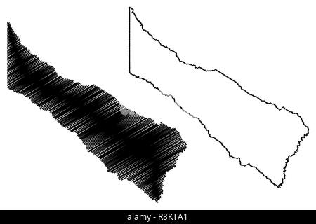 Formosa (Region Argentinien, Republik Argentinien, Provinzen Argentiniens) Karte Vektor-illustration, kritzeln Skizze Provinz Formosa Karte Stock Vektor