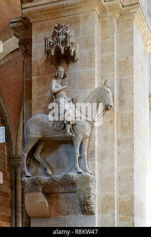 Deutschland, Bayern, Oberfranken, Bamberg, als Weltkulturerbe von der UNESCO, die Kathedrale (Dom), Bamberger Reiter (Bamberger Reiter) Stockfoto