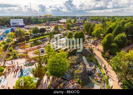 Dänemark, jütland, Billund, Legoland® Billund ist der erste Legoland Park gegründet im Jahr 1968, in der Nähe der Hauptsitze der Lego® (der Begriff Lego aus der dänischen Leg godt Sinne gut spielt) abgeleitet wird, ist es aus folgenden Räumen: Hier Miniland true animierte Miniature World, sondern auch LEGOREDO Town, Imagination Zone, Knights Kingdom, DUPLO Land, Pirate Land, LEGO City, Insel Dino, Fun Town, Adventure Land, LEGO X-Treme, Verkehr, Reich der Pharaonen, im Land der Wikinger, Stockfoto