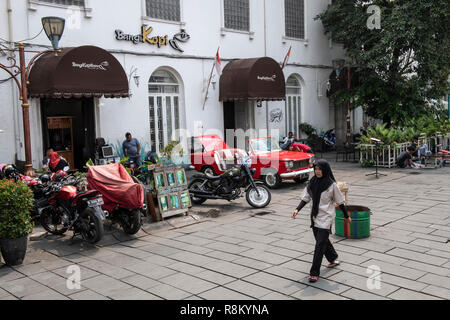 Indonesien, Java, Jakarta, alte City Downtown (Kota), typische Restaurants Stockfoto