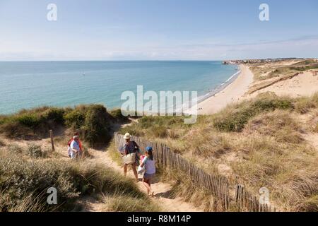 Frankreich, Pas de Calais, Côte d'Opale Ambleteuse, Dünen der Durchhang Stockfoto