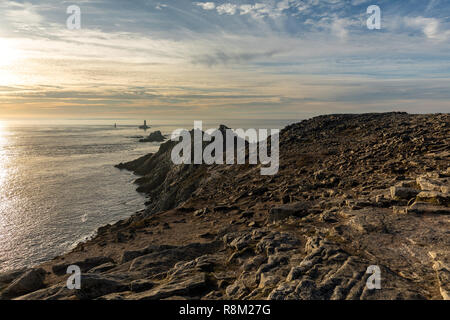 La Pointe du Raz "Raz" in Cléden-Cap-Sizun (Finistère, Frankreich) Stockfoto