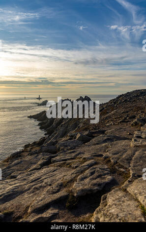 La Pointe du Raz "Raz" in Cléden-Cap-Sizun (Finistère, Frankreich) Stockfoto