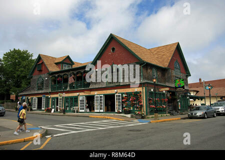 Bar Harbor, Maine 07-31-2008 Stadt Bar Harbor, Maine an einem sonnigen Nachmittag. Stockfoto