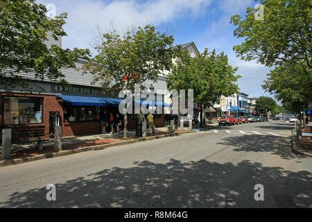 Bar Harbor, Maine 07-31-2008 Stadt Bar Harbor, Maine an einem sonnigen Nachmittag. Stockfoto