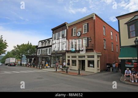 Bar Harbor, Maine 07-31-2008 Stadt Bar Harbor, Maine an einem sonnigen Nachmittag. Stockfoto