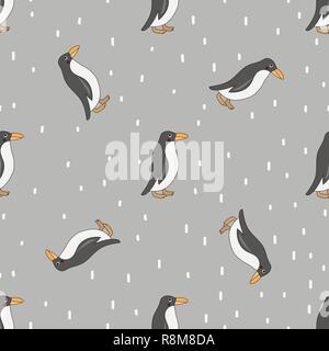Pinguin nahtlose Muster. Stock Vektor