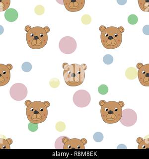 Nahtlose Muster mit Bär Stock Vektor