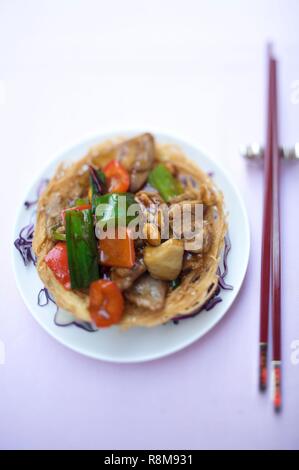 Frankreich, Paris, chinesisches Restaurant Chez Vong, Sichuan Ente Stockfoto