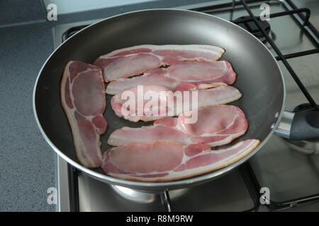 Frühstück gebratener Speck Stockfoto