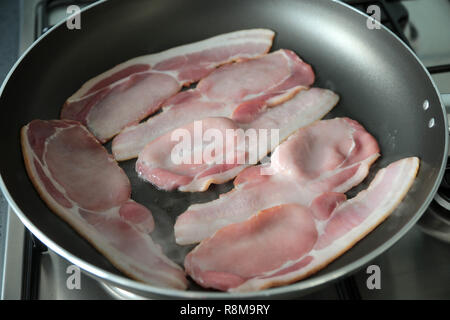 Frühstück gebratener Speck Stockfoto