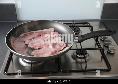 Frühstück gebratener Speck Stockfoto