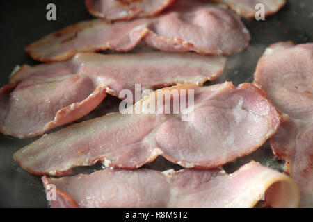 Frühstück gebratener Speck Stockfoto