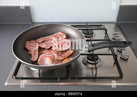 Frühstück gebratener Speck Stockfoto