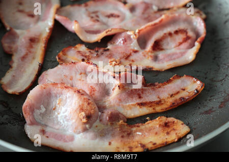 Frühstück gebratener Speck Stockfoto