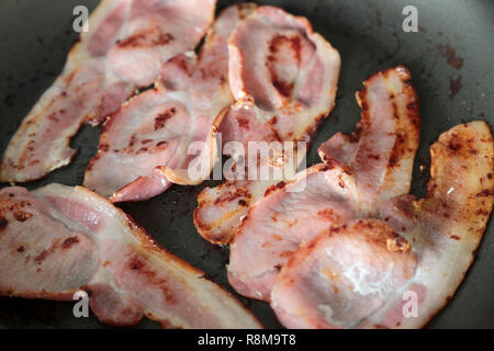 Frühstück gebratener Speck Stockfoto