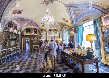 Italien, Toskana, Florenz, die historische Altstadt zum Weltkulturerbe der UNESCO, Apotheke Officina Profumo Farmaceutica di Santa Maria Novella Straße Via della Scala, Haus der Parfum und Körperpflege Stockfoto