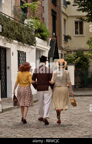 Retro Style Montmartre Stockfoto